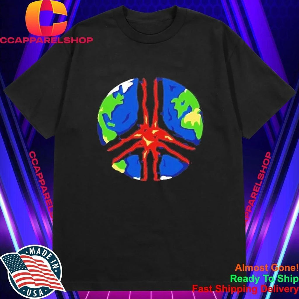Earth Peace Sign Global Unity Vintage Style Shirt