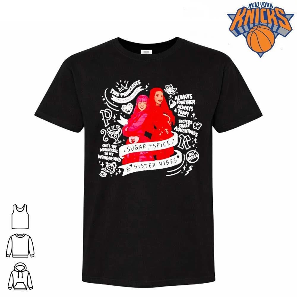 Sugar + Spice & Sister Vibes Two Princesses One Wonderland shirt