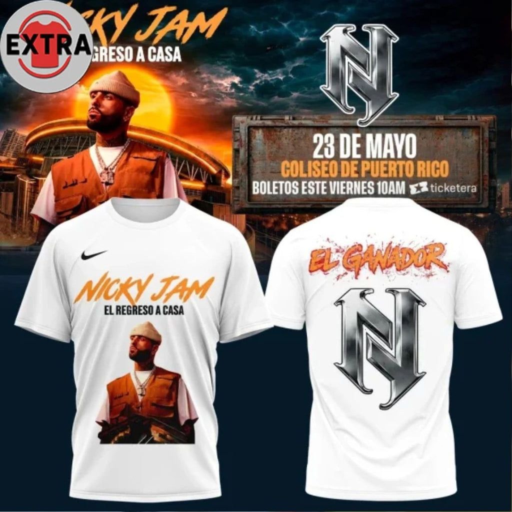 Nicky Jam El Regreso a Casa Concert 2026 Edition For Fan T-Shirt – Perfect Gift for Men & Women
