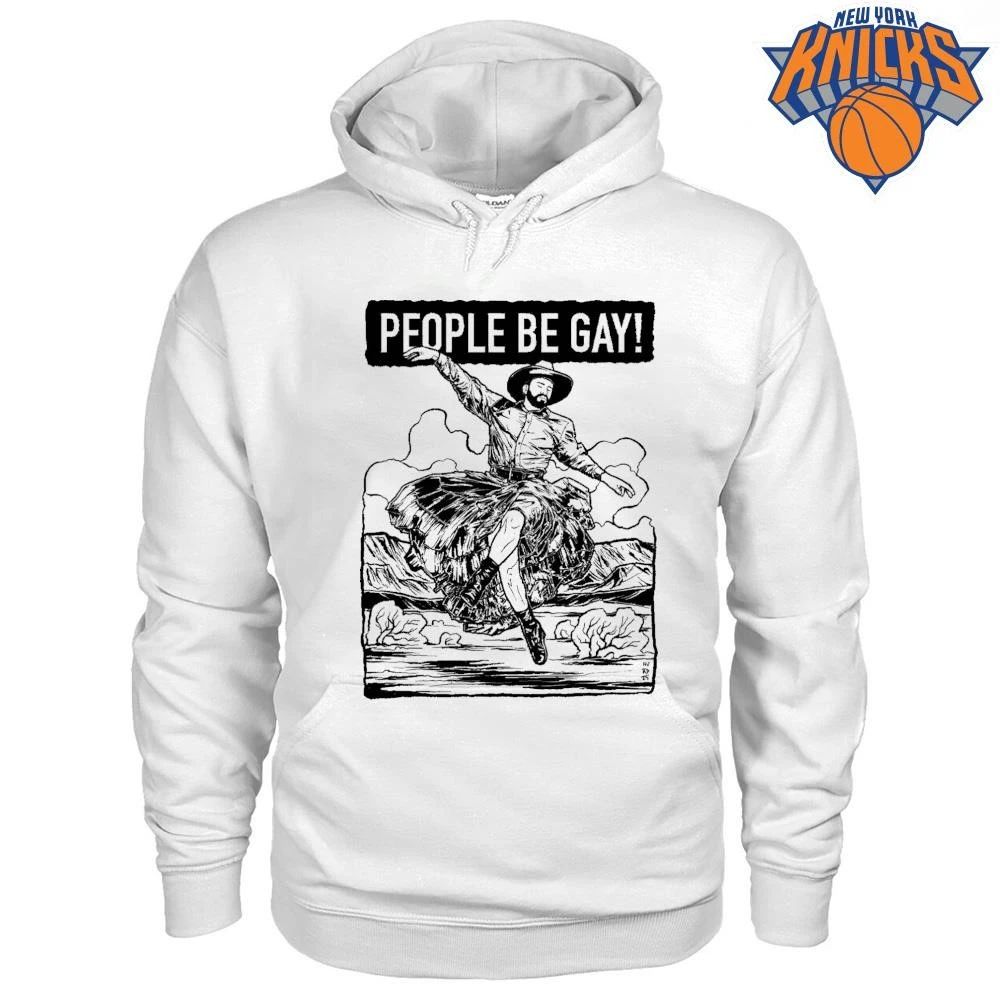 People Be Gay Dancing Cowboy Western Pride Graphic Shirt