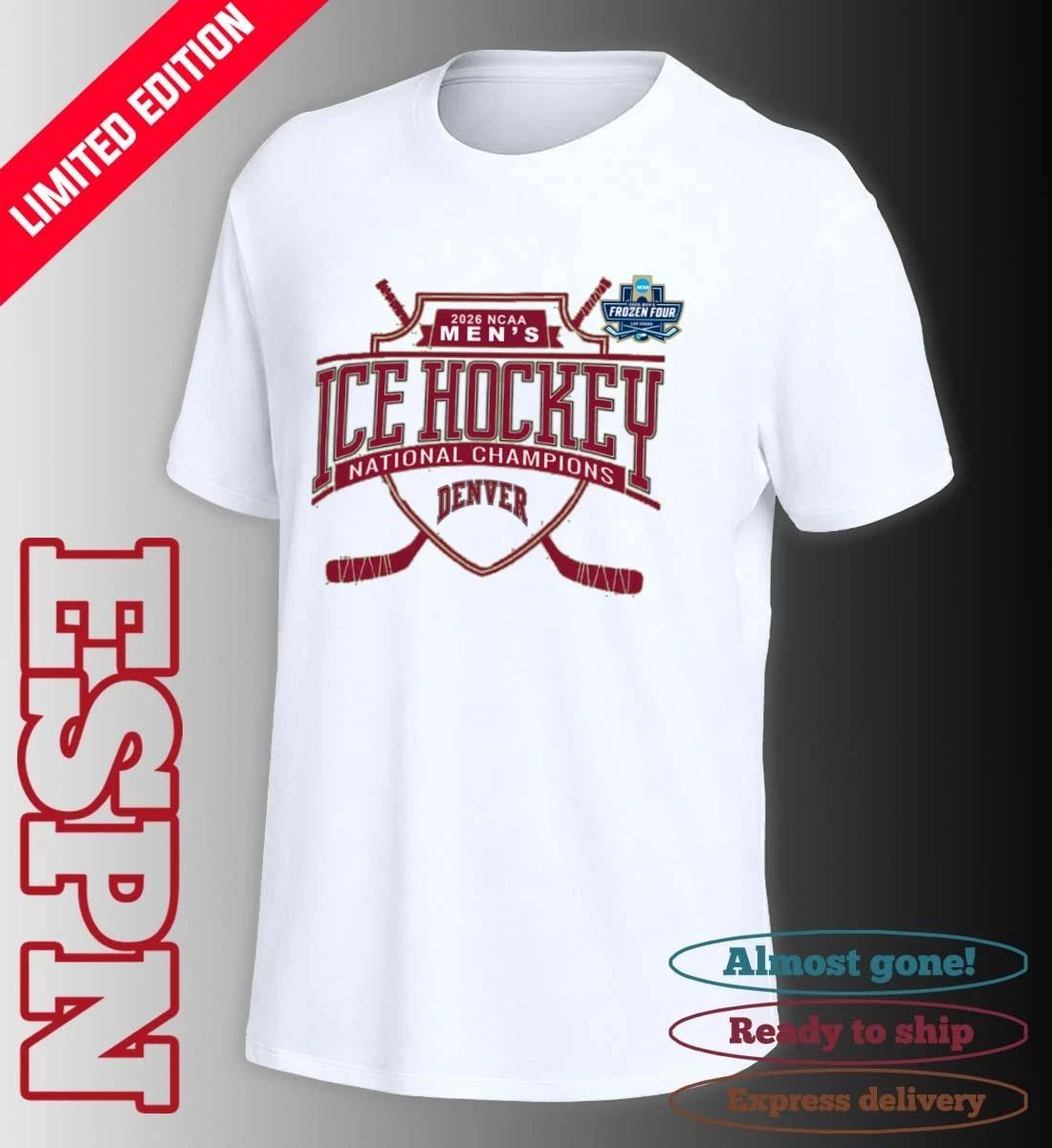 Denver Pioneers 2026 NCAA Men’s Ice Hockey National Champions T-Shirt
