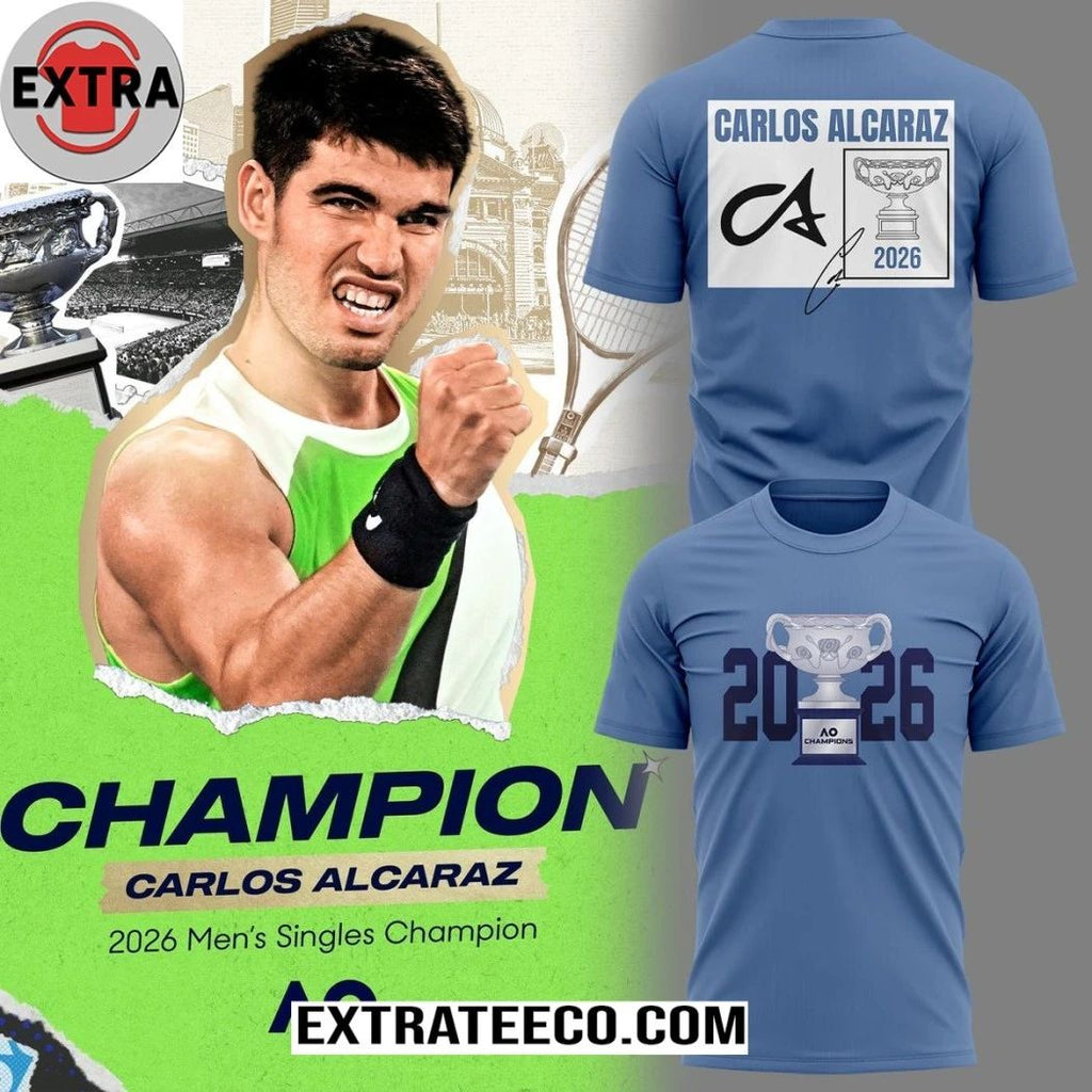 Australian Open Tennis Champions Carlos Alcaraz 2026 Hoodie T-Shirt