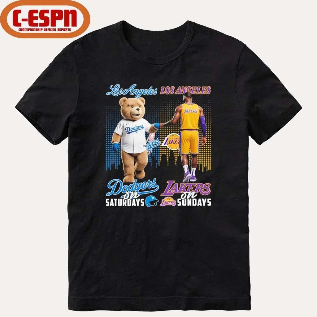 Mascot Los Angeles Dodgers On Saturdays And Los Angeles Lakers On Sundays Shirt