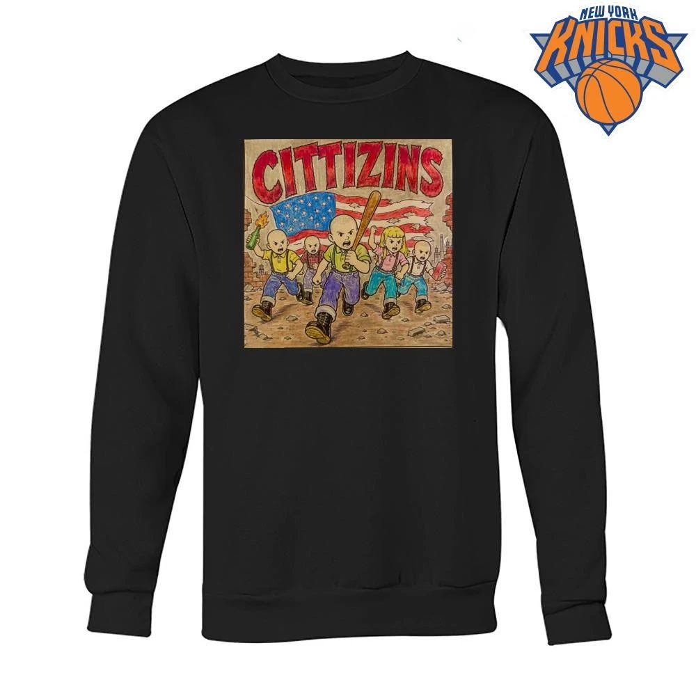 Citizens American Flag Skinheads Molotov Cocktail Baseball Bat Punk Rock Riot Shirt