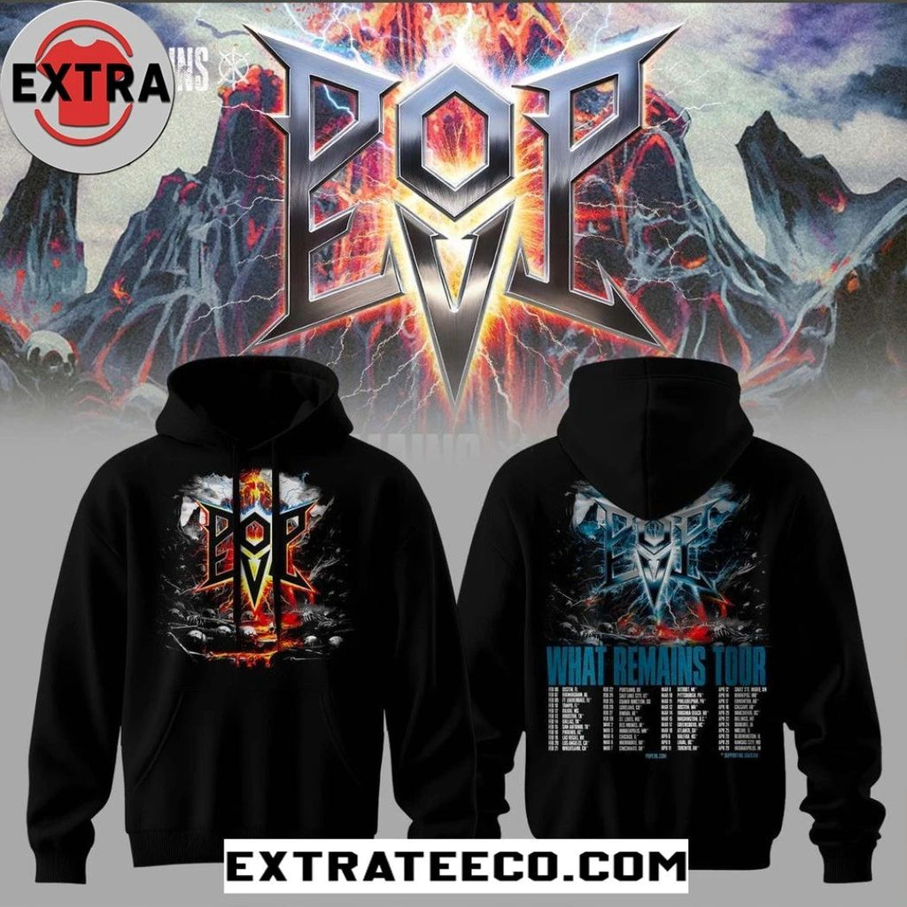 Pop Evil What Remains Tour Logo Two Sided Hoodie Shirt