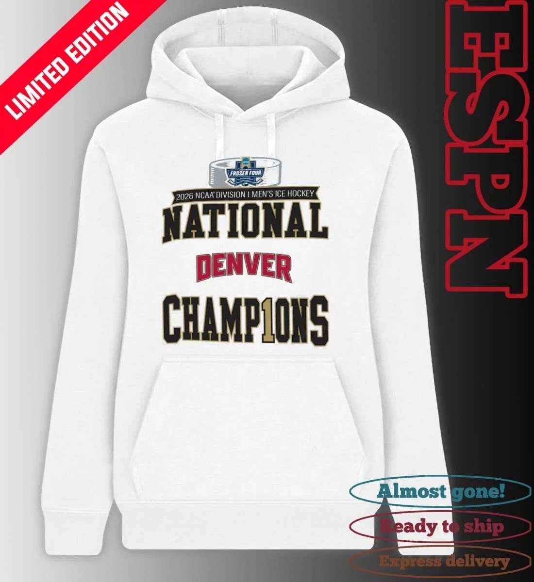 Men’s Frozen Four National Champions Denver Pioneers-Shirt
