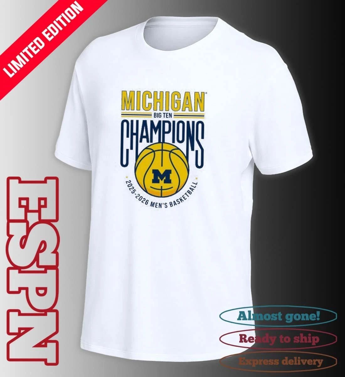 Valiant Michigan Basketball 2025–2026 Big Ten Regular Season Champions Shirt