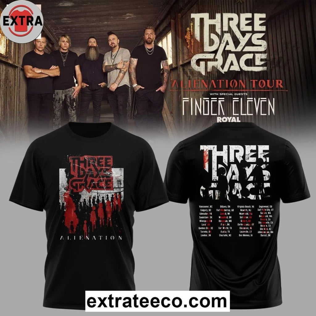 Three Days Grace Alienation 2026 Tour T-Shirt