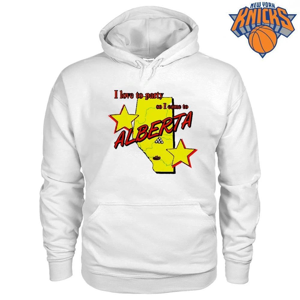 I Love To Party So I Came To Alberta Vintage Travel Parody Shirt
