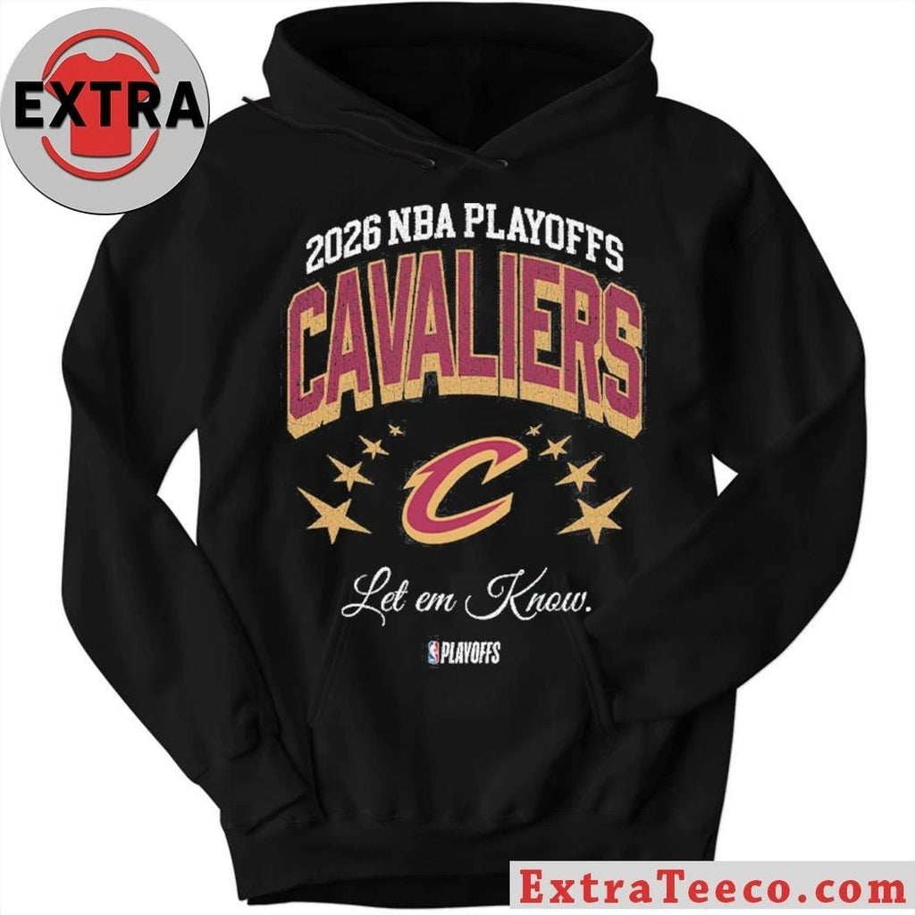 Stadium Essentials Black CAVS NBA Let Em Know Playoffs 2026 Logo T-Shirt