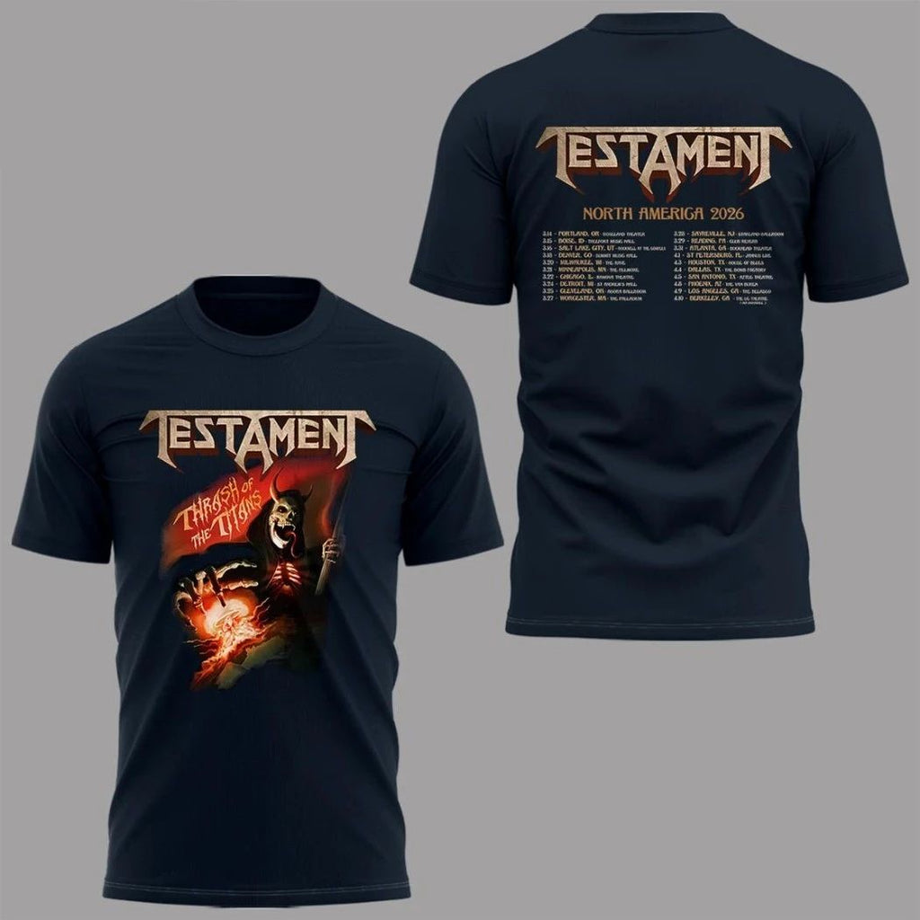 Testament Thrash Of The Titans North America 2026 Tour Shirt