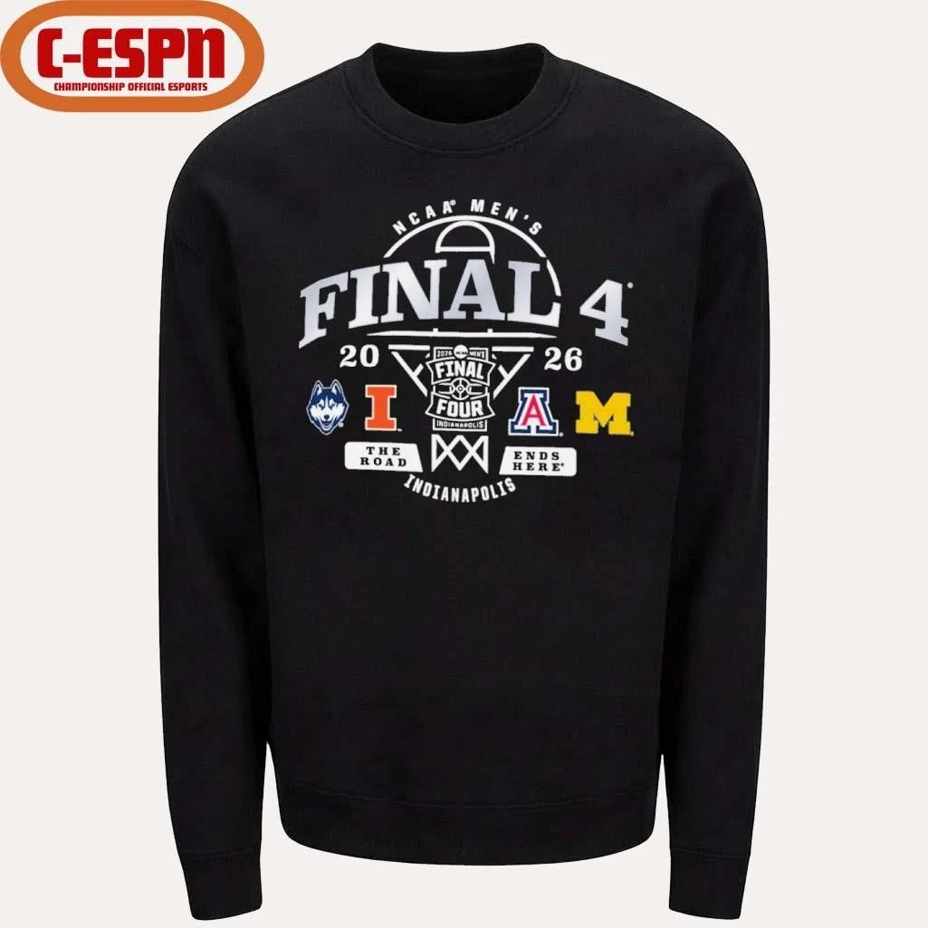 Indianapolis 4 Teams 2026 NCAA Men’s Final Four Shirt