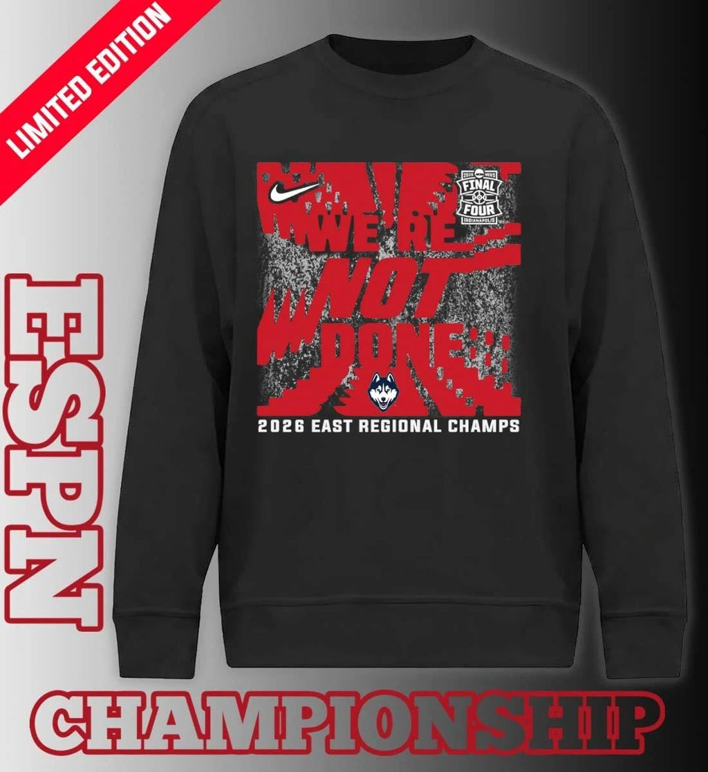 UConn Huskies 2026 NCAA Men’s Basketball East Regional Champions T-Shirt