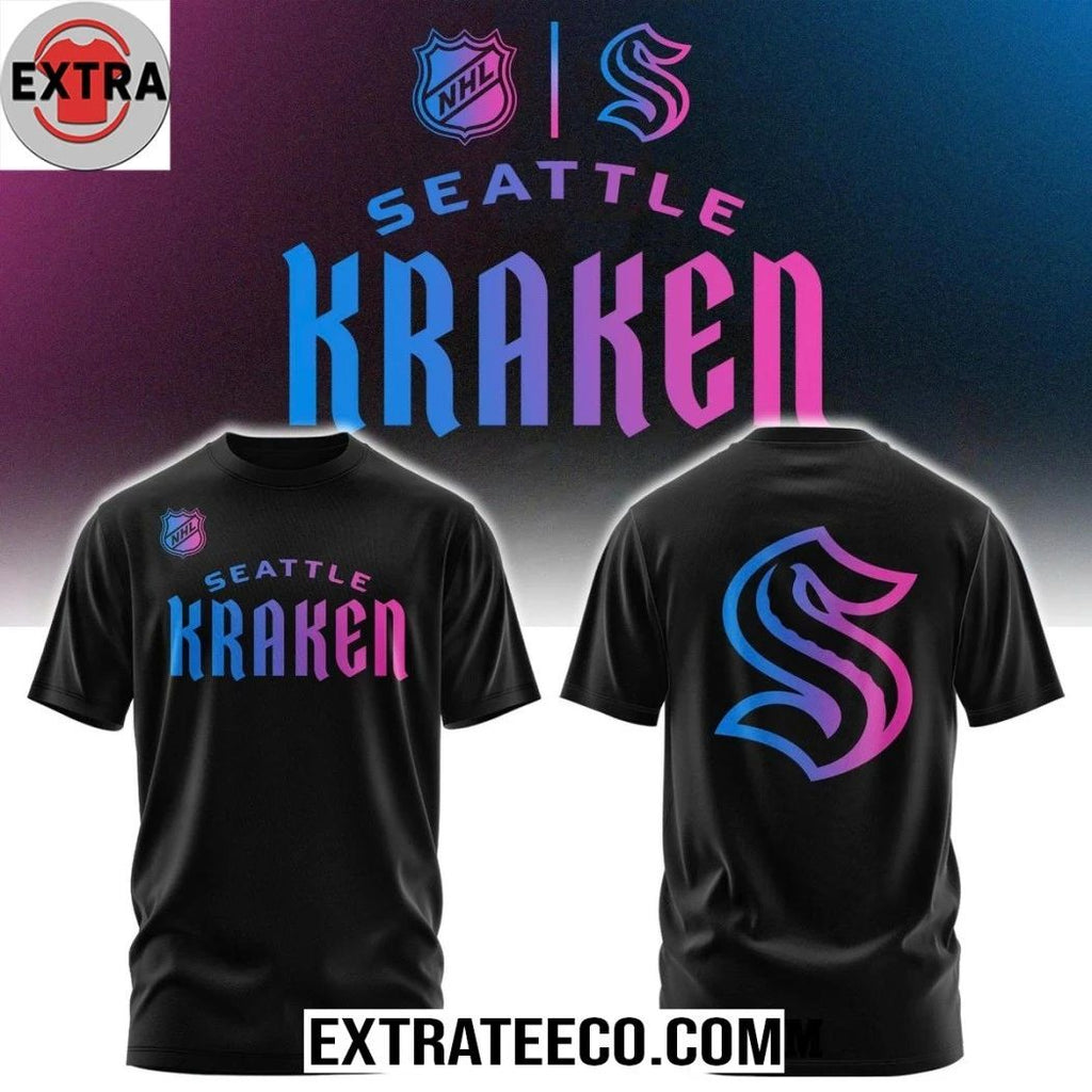 Seattle Kraken Cyberpunk Vibe 2026 Night Hoodie T-Shirt
