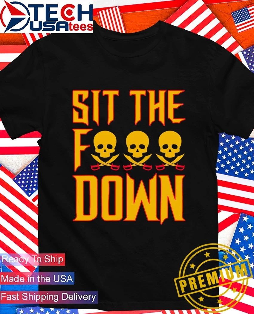 Sit the fck down Pittsburgh Pirates Baseball skull shirt