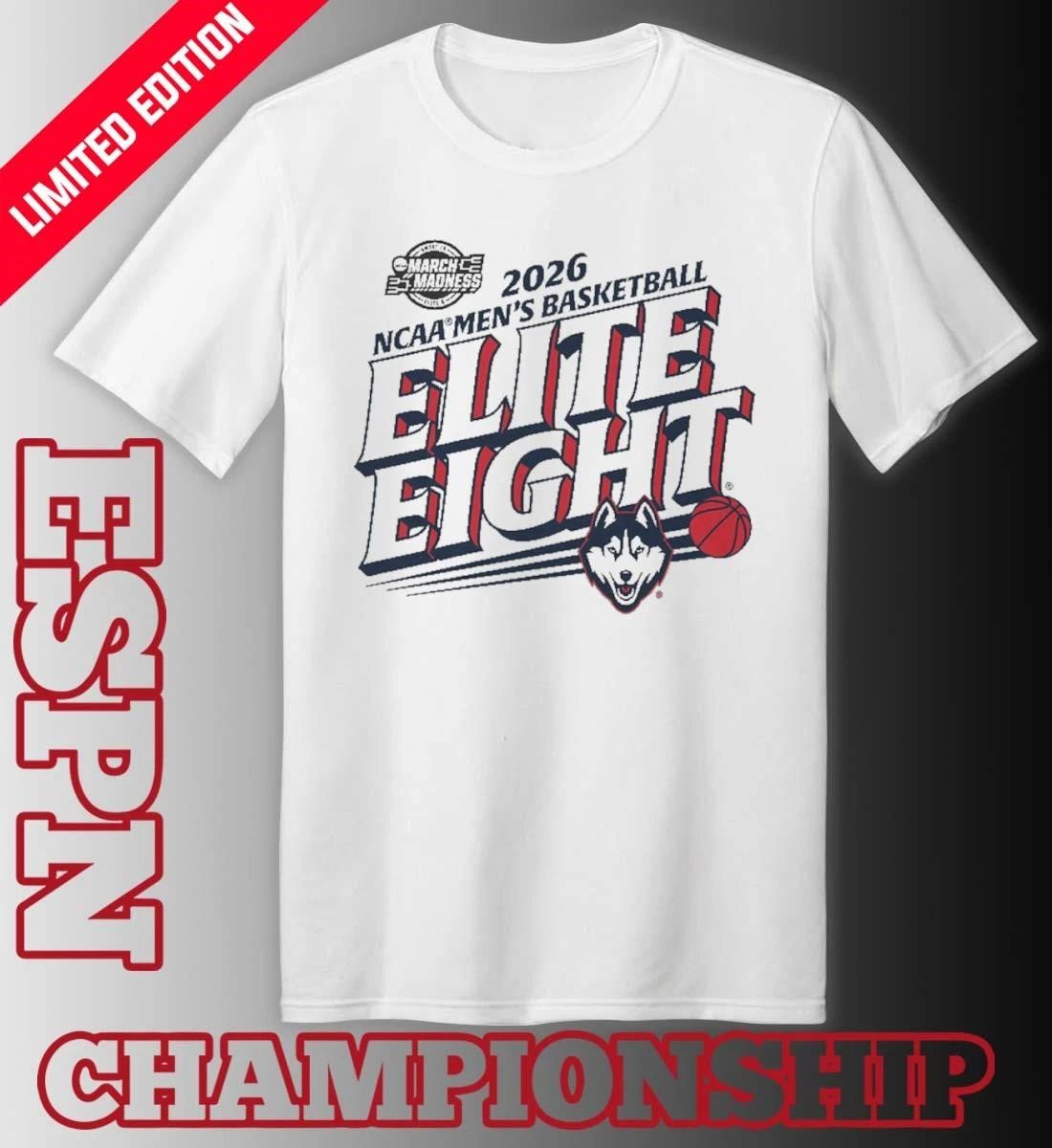 UConn Huskies Elite Eight 2026 NCAA Men’s Basketball Tournament T-Shirt
