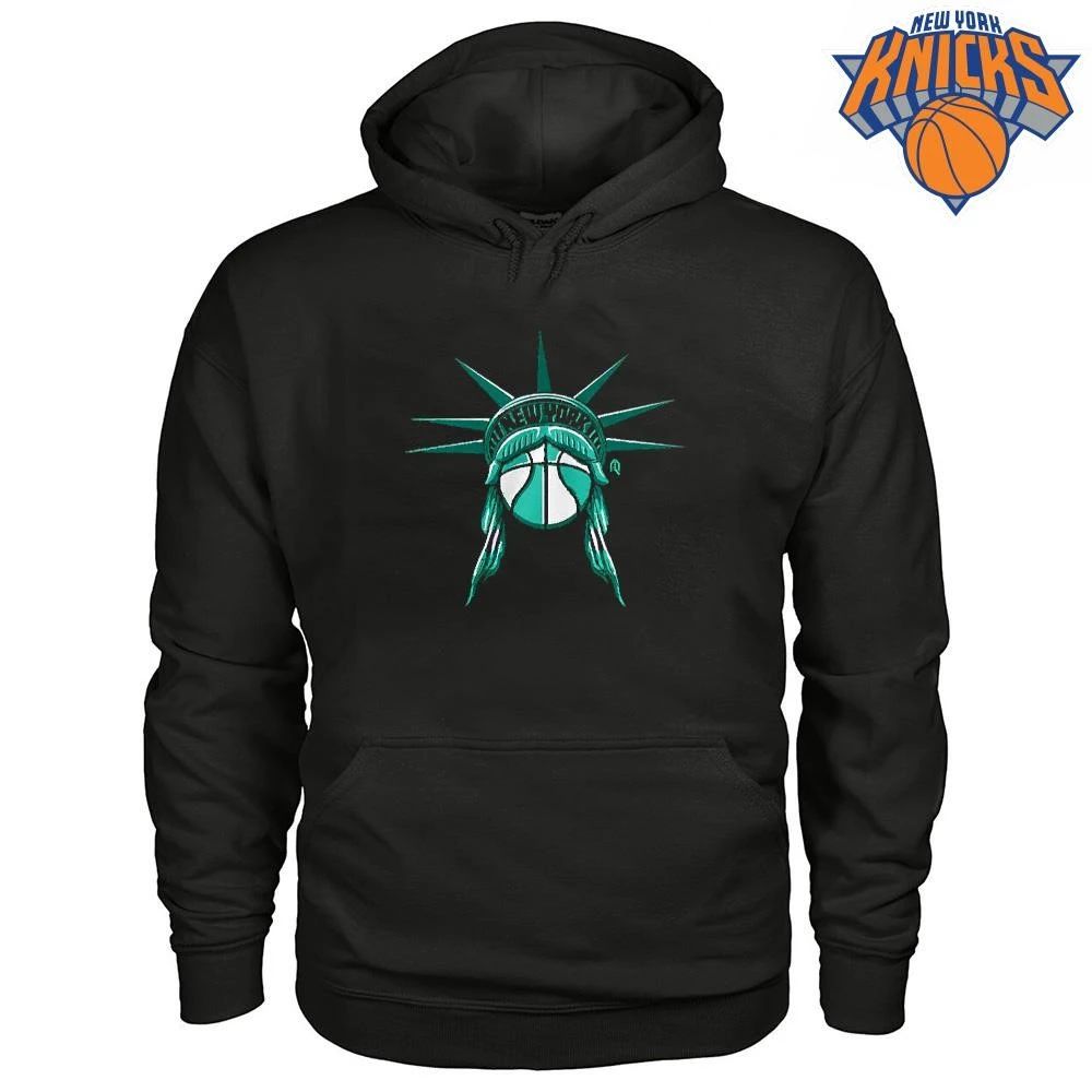 New York Liberty Statue Of Liberty Basketball Logo Teal Black shirt