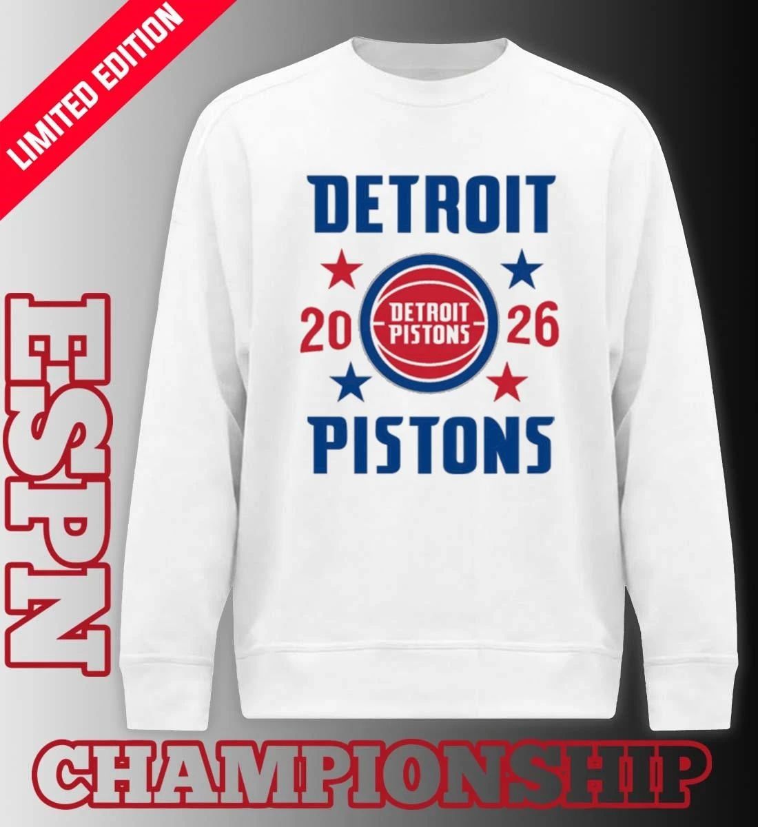 Detroit Pistons NBA Playoffs 2026 Stars T-Shirt