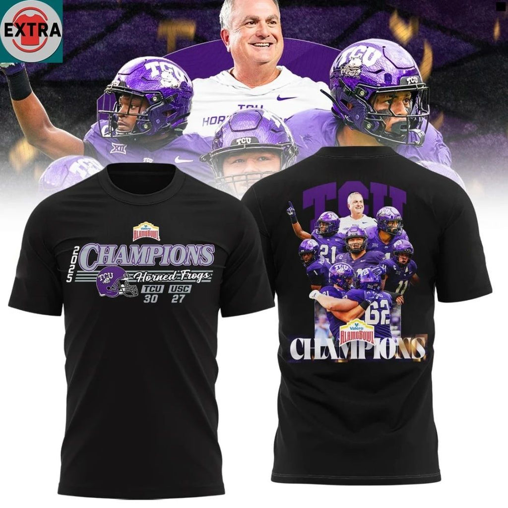 Original TCU Horned Frogs Valero Alamo Bowl Champions 2025 Hoodie Shirt
