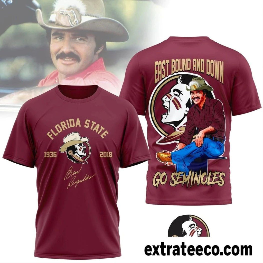 Original Florida State East Bound And Down Go Seminoles Signature And Logo T-shirt