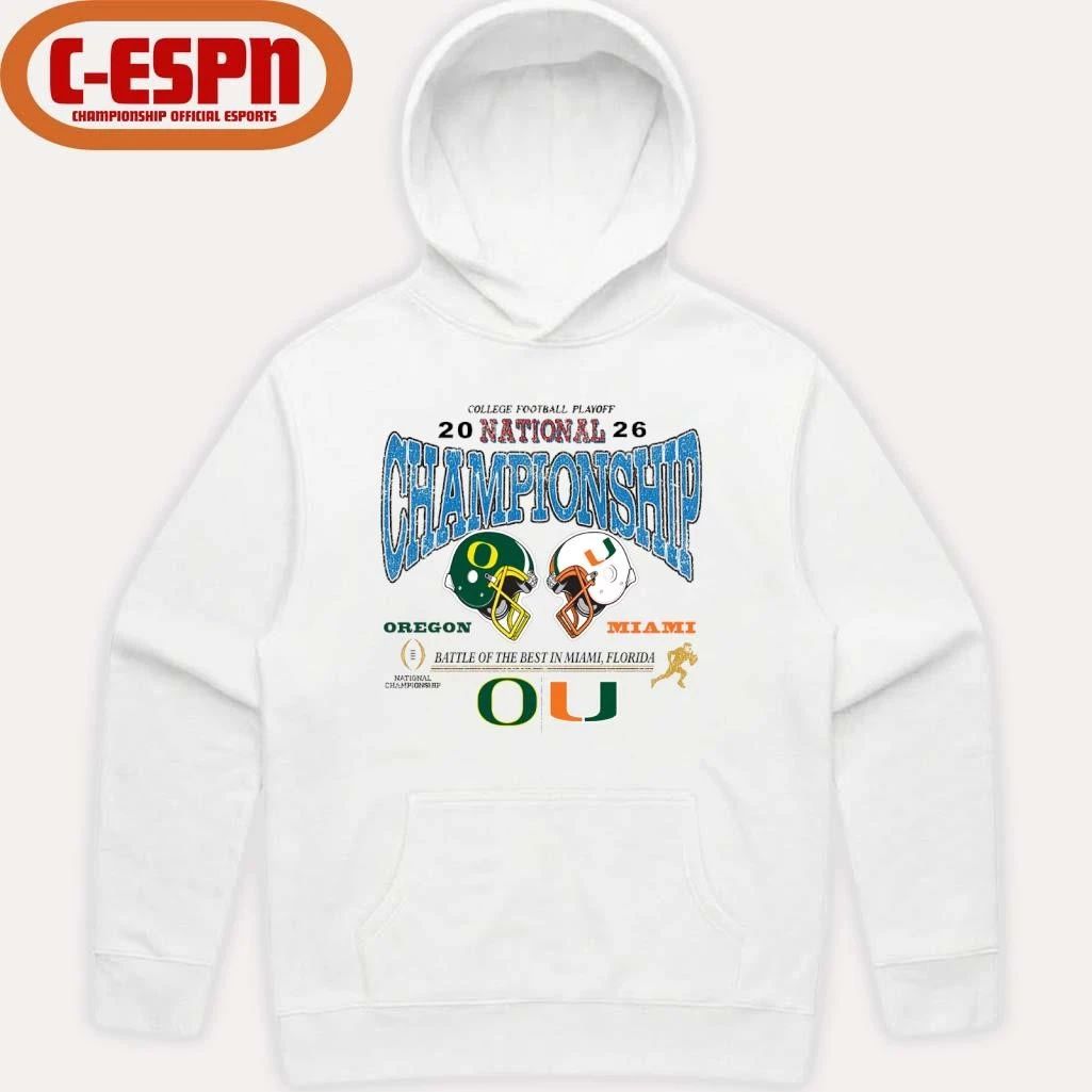 Oregon Vs Miami 2026 CFP National Championship T-Shirt