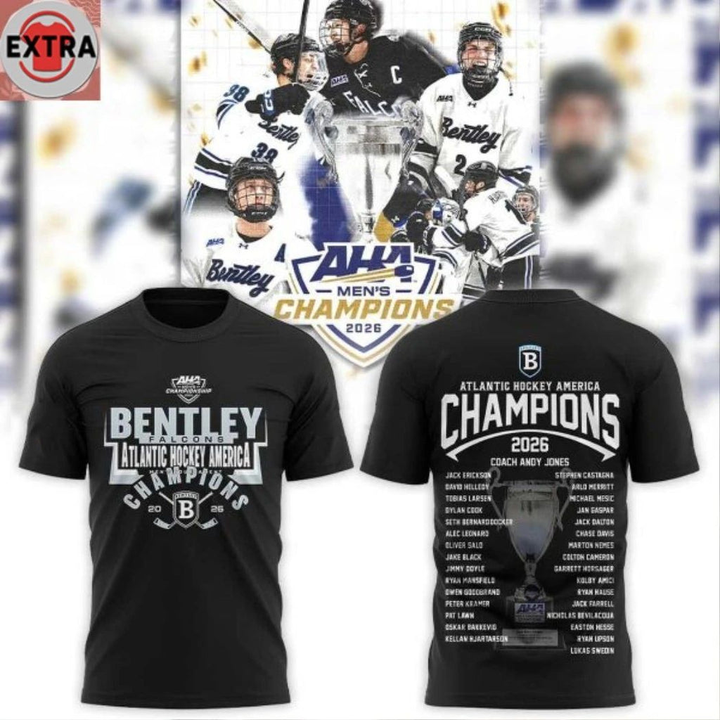 Bentley Falcons Atlantic Hockey America Champions 2026 All Players Hoodie T-Shirt