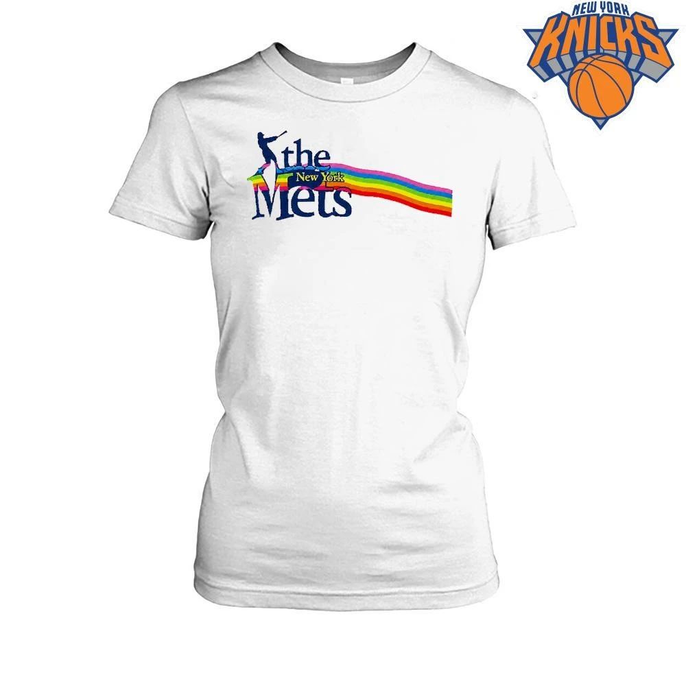 The New York Mets Rainbow Pride Baseball Silhouette shirt