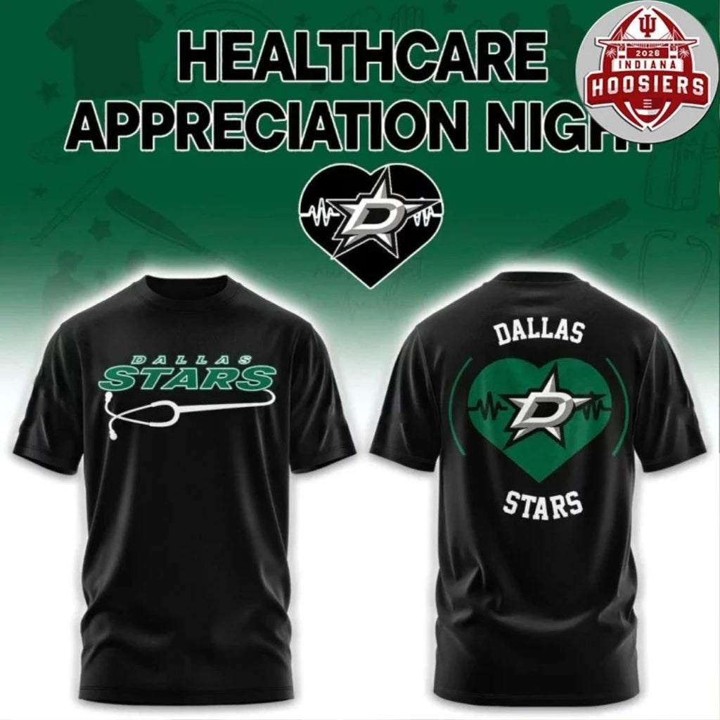 Dallas Stars Healthcare Appreciation Night Black 2026 Hoodie T-Shirt
