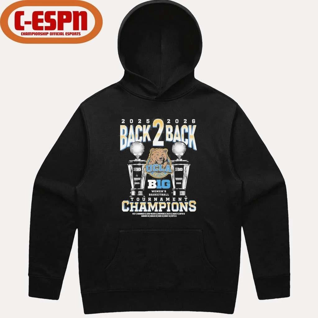 Ucla Bruins Trophy Back 2 Back Big Ten Women’s Basketball Tournament Champions Shirt