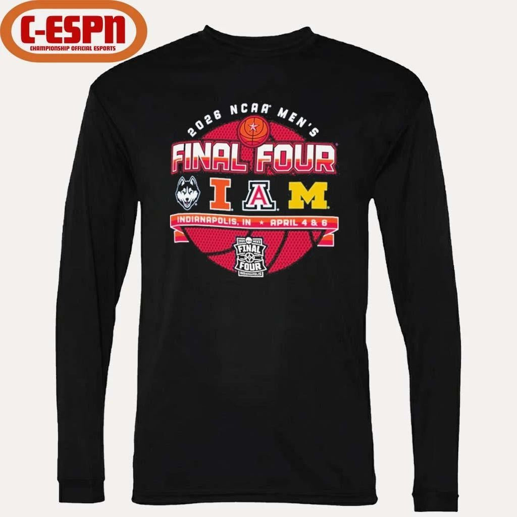 Arizona Wildcats Men’s Basketball 2026 Final Four Team T-Shirt