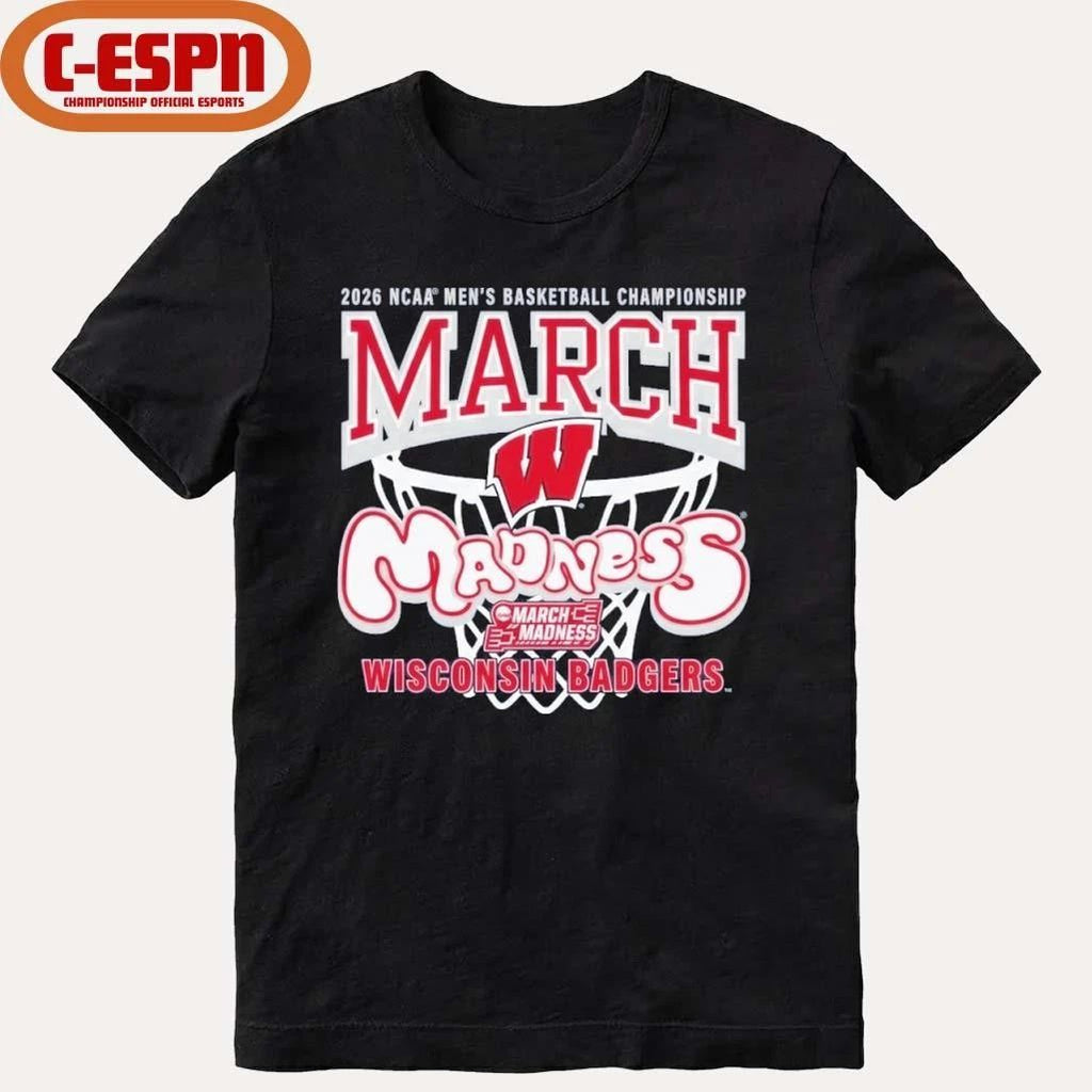 Wisconsin Badgers 2026 NCAA Men’s Basketball Championship March Madness Shirt