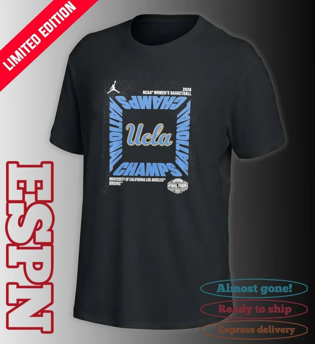 UCLA Bruins NCAA DI Women’s Basketball National Champions Square Celebration T-Shirt