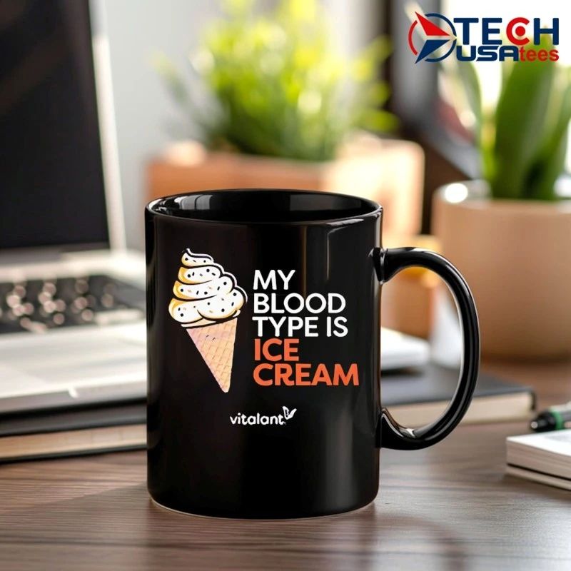 Vitalant my blood type is ice cream shirt