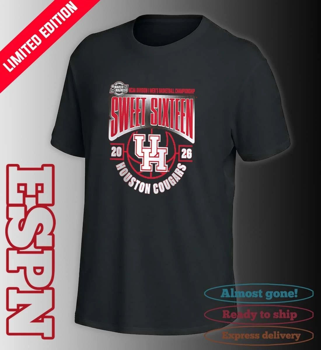 Houston Cougars Sweet 16 NCAA DI Men’s Basketball Tournament March Madness 2026 T-Shirt