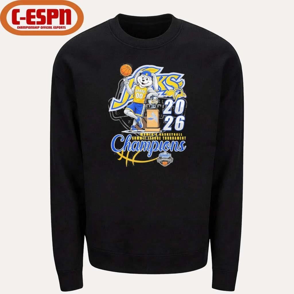 South Dakota State Jackrabbits Mascot 2026 Summit League Women’s Basketball Conference Champions Shirt