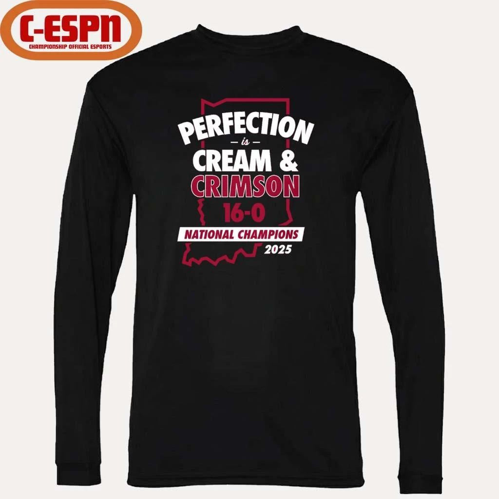 IU Football Perfection is Cream and Crimson National Champions T-Shirt