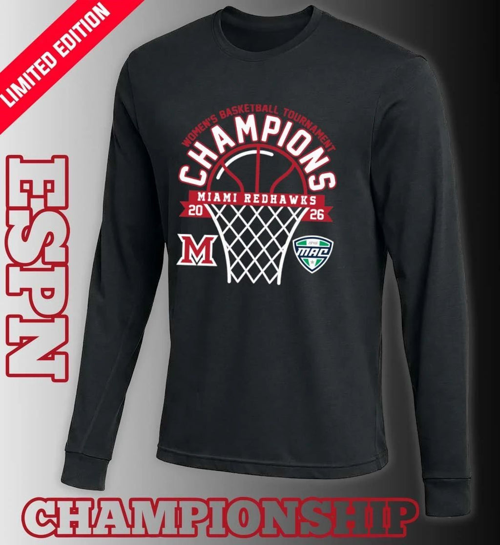 MAC Women’s Basketball Tournament Champions 2026 Miami Redhawks T-Shirt