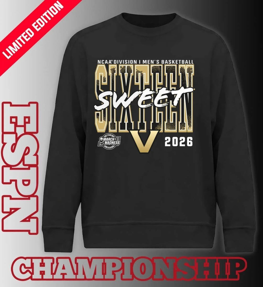 Vanderbilt Commodores 2026 NCAA Men’s Basketball Tournament March Madness Sweet 16 T-Shirt