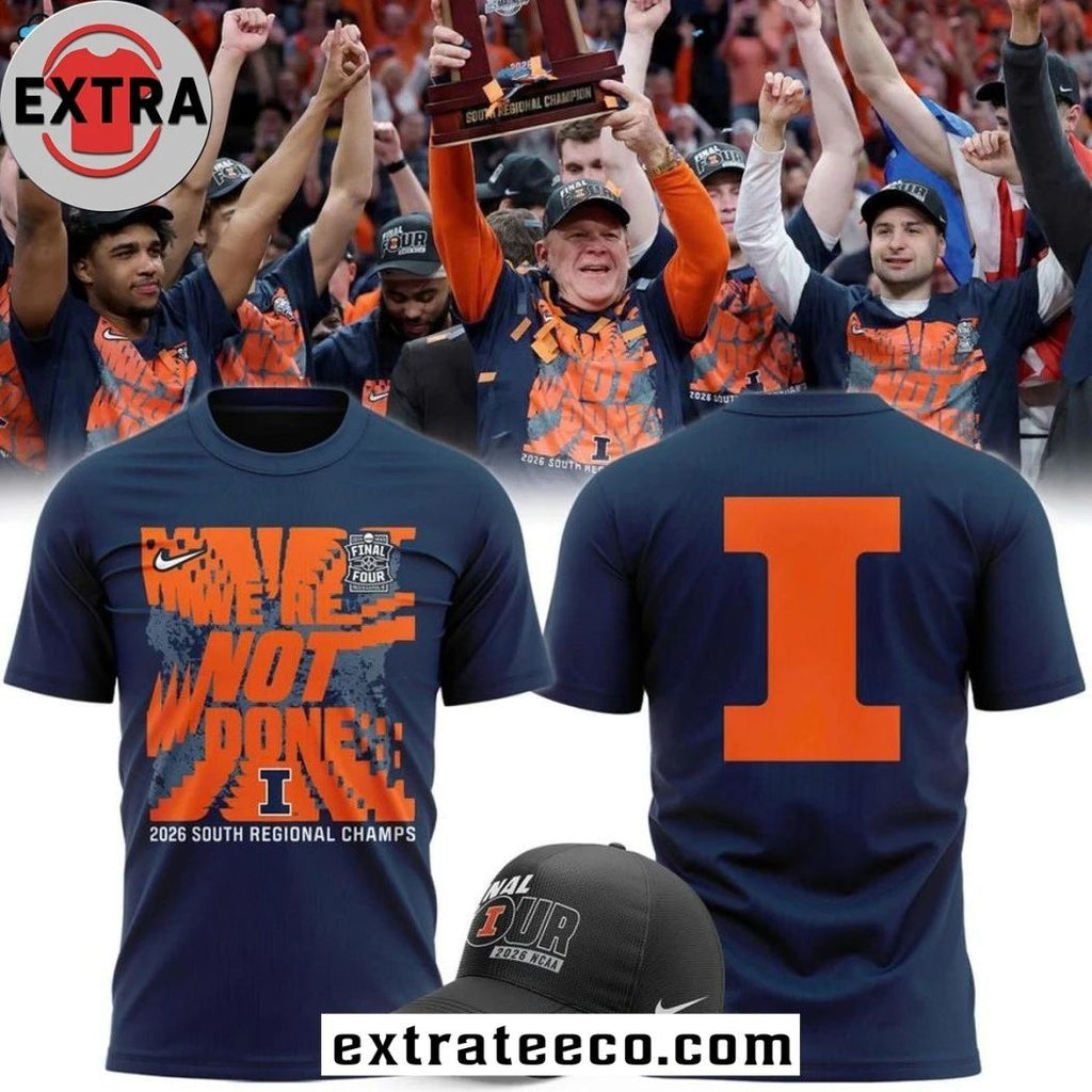 Illinois Fighting Illini Final Four Regional Champions 2026 Logo Two Sided Shirt- Top-Rated Gift for College Basketball Lovers
