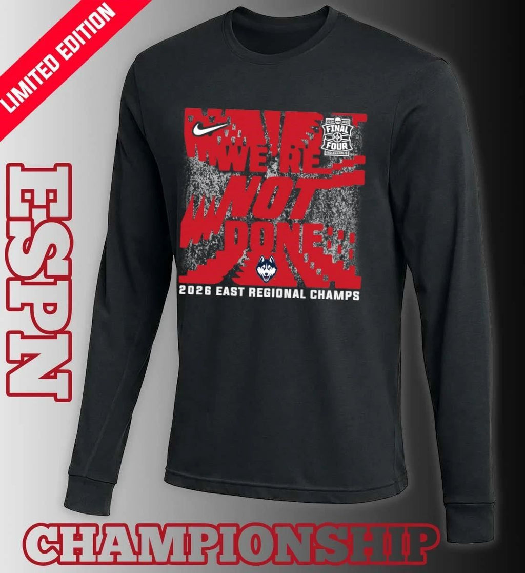 UConn Huskies 2026 NCAA Men’s Basketball East Regional Champions T-Shirt