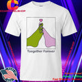 Together Forever Green And Pink Feet Interlocked With Heart Shirt