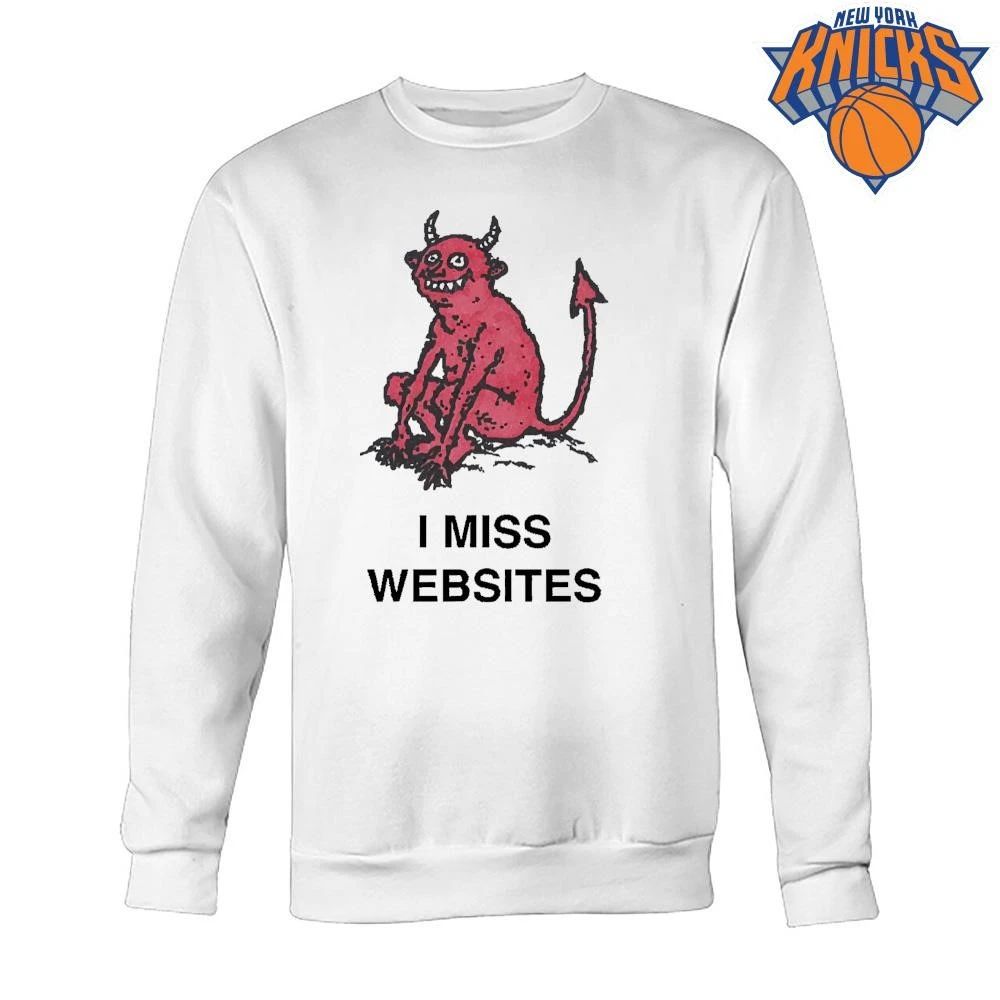 I Miss Websites Funny Retro Internet Nostalgia Devil Meme Shirt