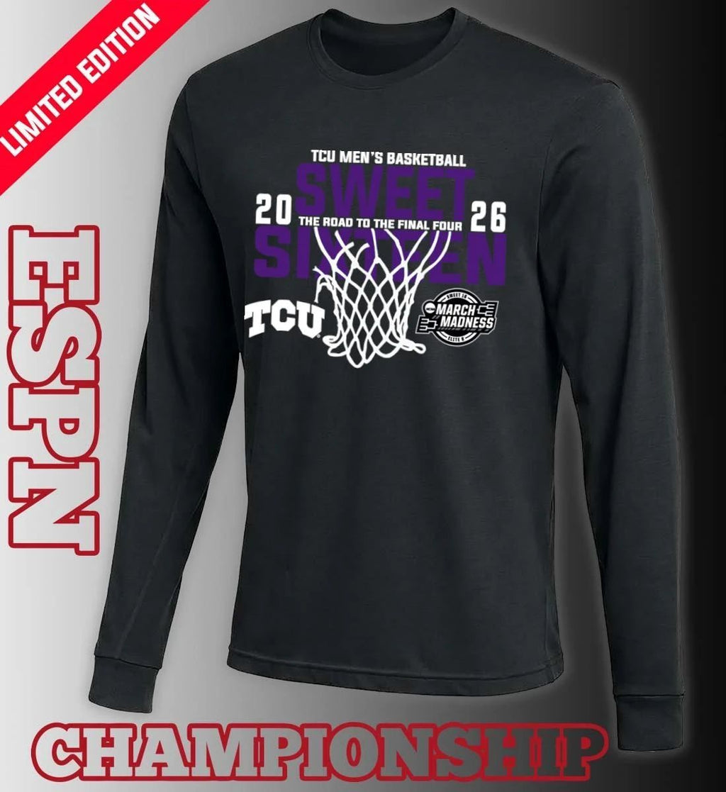 TCU Men’s Basketball 2026 Sweet Sixteen The Road To The Final Four Shirt