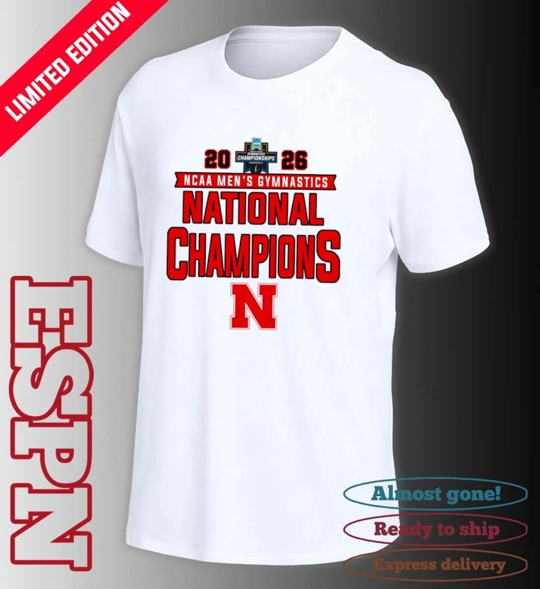 Nebraska Cornhuskers 2026 NCAA Men’s Gymnastics National Champions Shirt