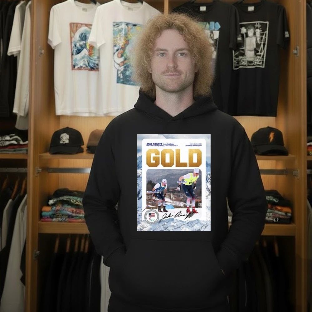 Jake Adicoff Claims The 10km Classic VI Title With Reid Goble Milano Cortina Winter Paralympics 2026 T-Shirt