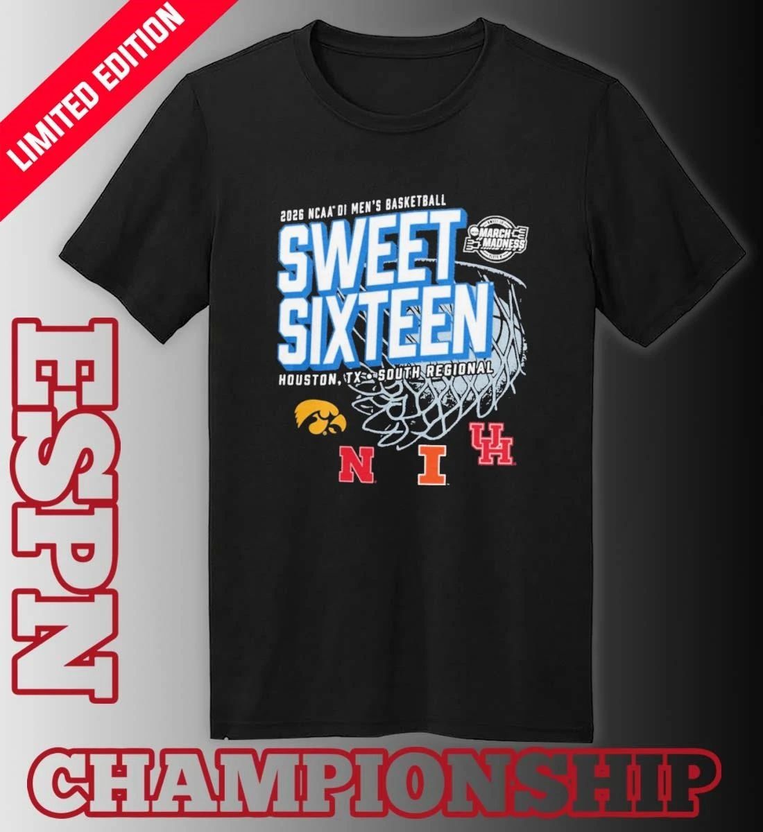 Houston, TX South Regional 2026 NCAA DI Men’s Basketball Sweet Sixteen T-Shirt