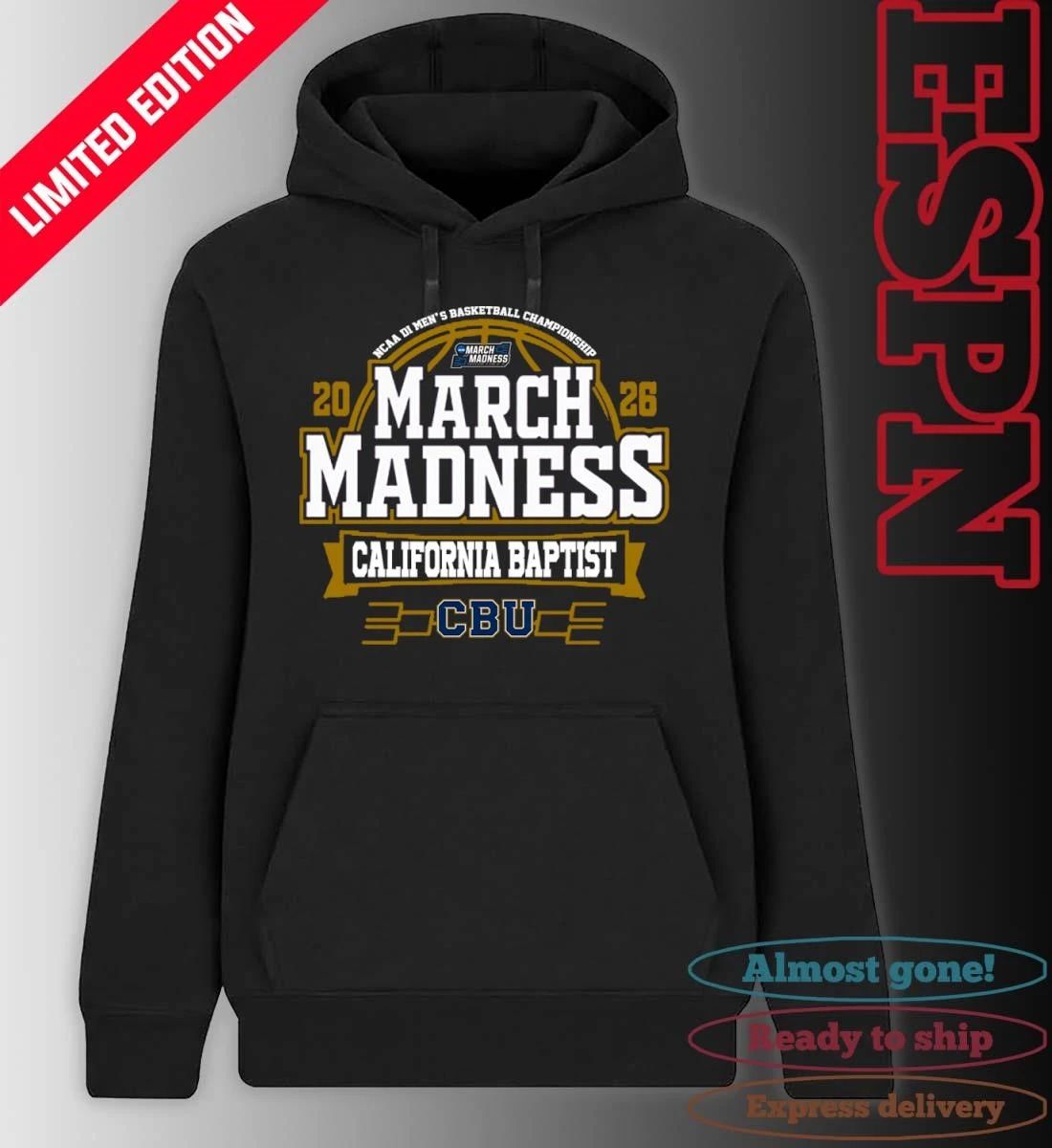 California Baptist Lancers 2026 NCAA Men’s Basketball March Madness Bound Shirt