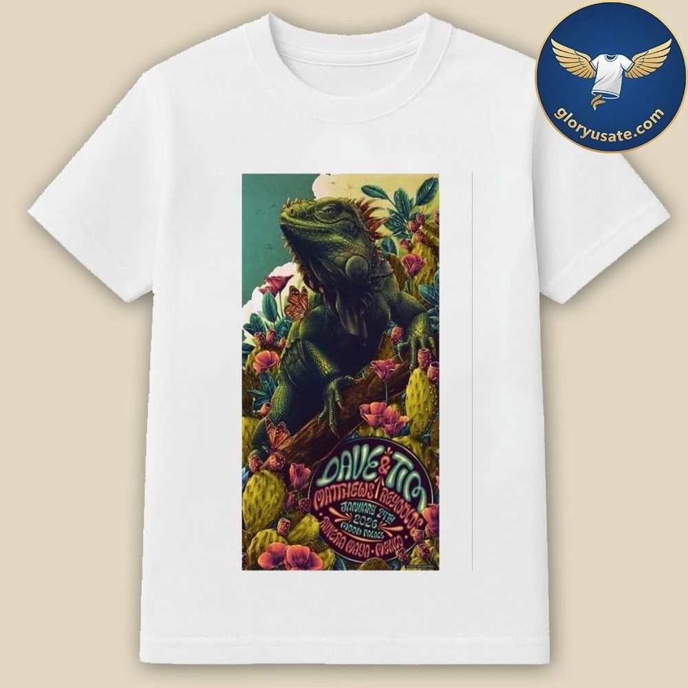 Dave Matthews & Tim Reynolds January 24 2026 Riviera Maya Concert Poster Shirt