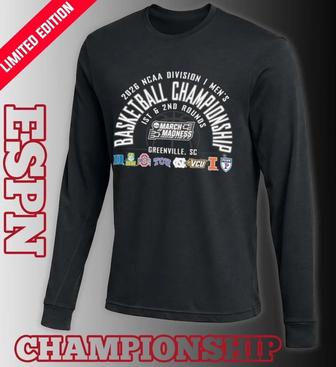 Greenville, SC 2026 NCAA DI Men’s Basketball Championship – 1st, 2nd Rounds Shirt