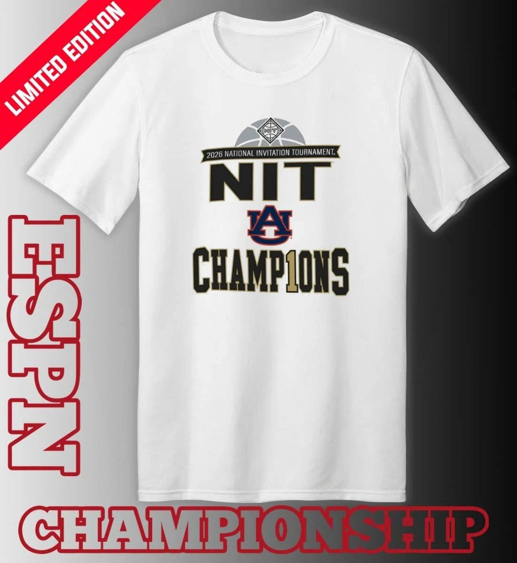 Auburn Tigers Men’s Basketball 2026 NIT Champions Locker Room T-Shirt